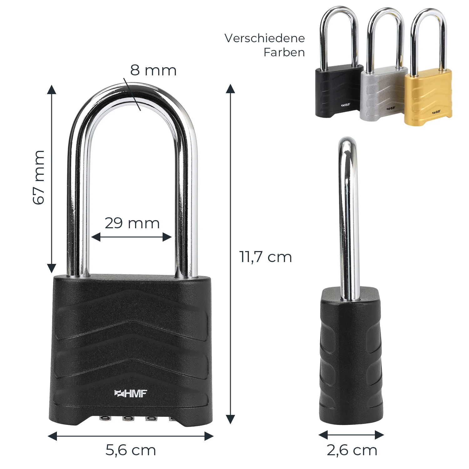 Zahlenschloss Vorhängeschloss, robustes Schloss mit 4-stelligem Zahlencode - Image 50