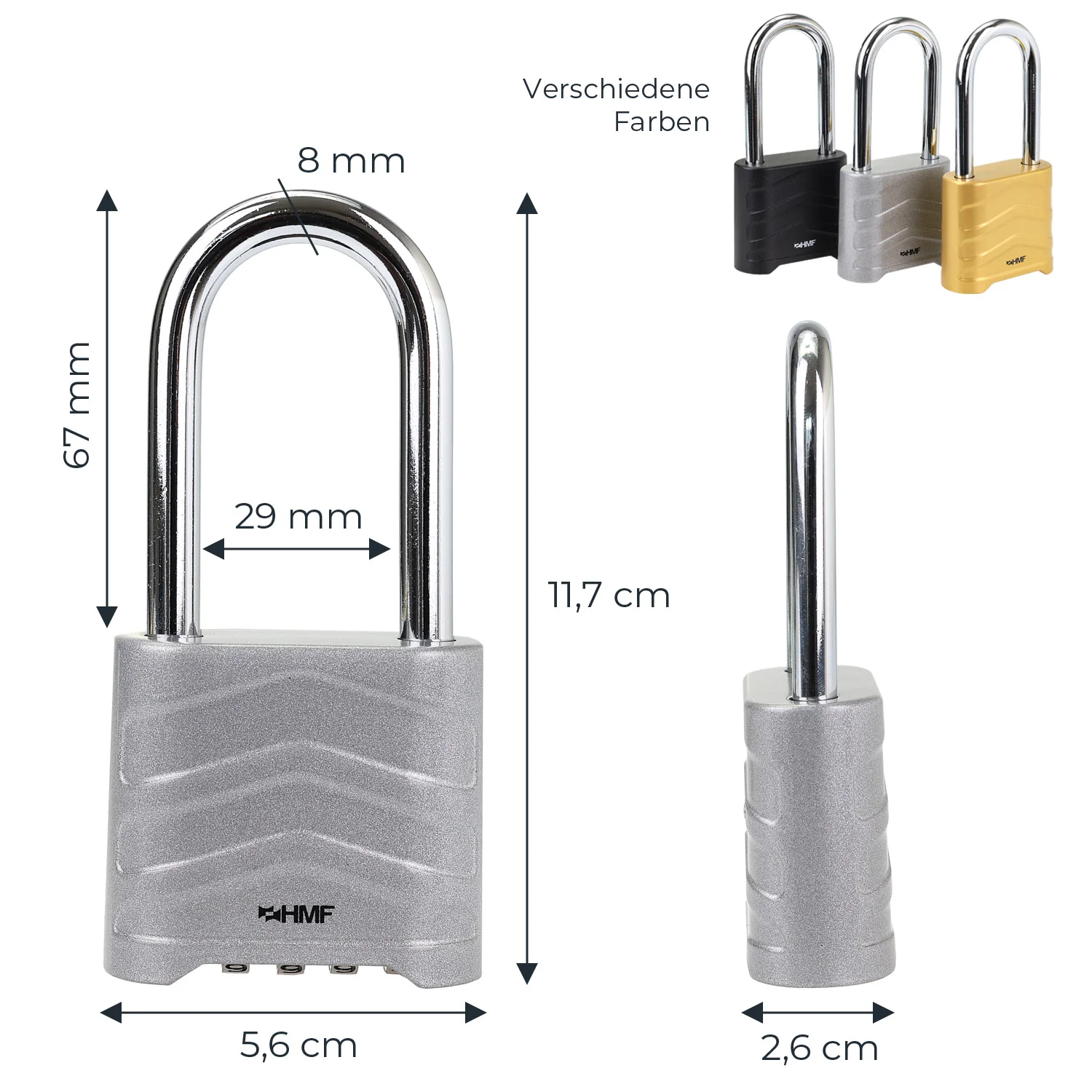 Zahlenschloss Vorhängeschloss, robustes Schloss mit 4-stelligem Zahlencode - Image 60